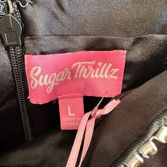 Dolls Kill Polished Pirouette Corset Dress Black Sugar Thrillz L - Picture 2 of 11